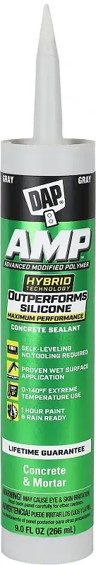 DAP AMP Gray Polymer Advanced Hybrid Self-Leveling Sealant 9 Oz