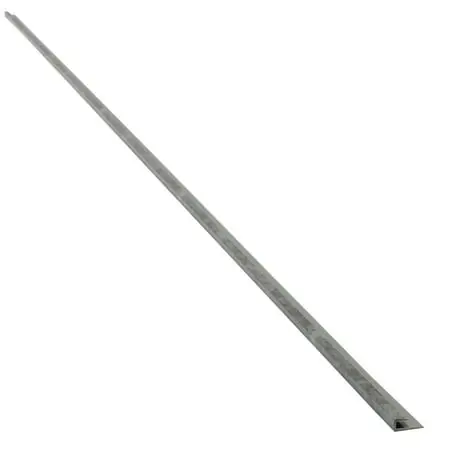 94 Inch J-trim Trim In Smoked Steel For Wall Panels