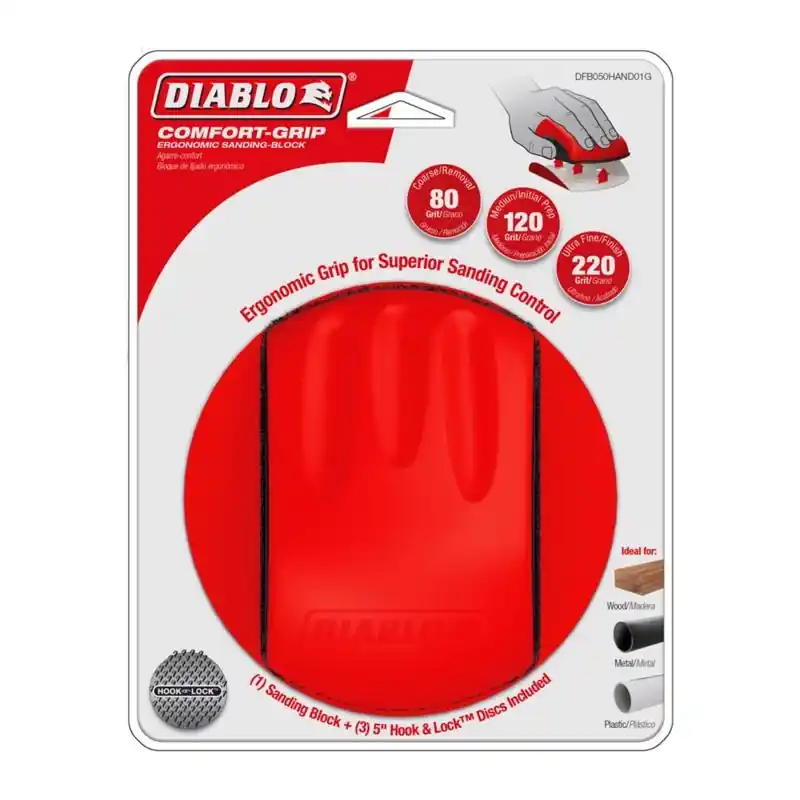 Diablo Comfort-grip 2.25 In W X 5.5 In L Assorted Grit Sanding Block