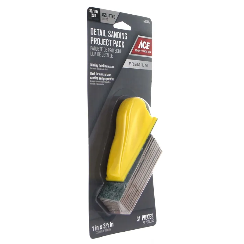 Microzip 1 In. W X 3 In. L Assorted Grit Sanding Tool With Hook And Loop System