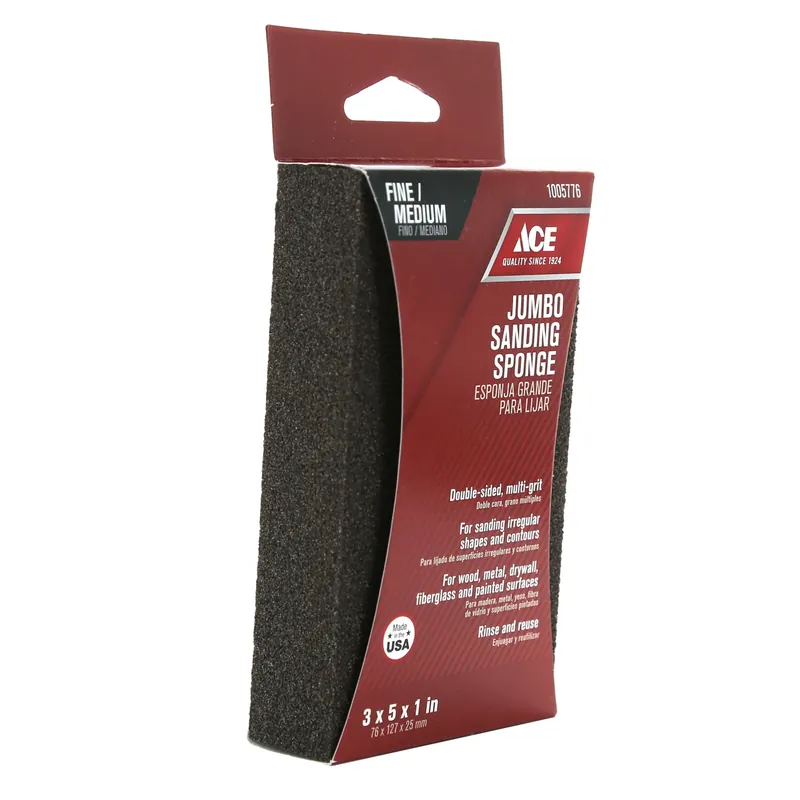 5 In. L X 3 In. W X 1 In. 120/80 Grit Assorted Extra Large Sanding Sponge