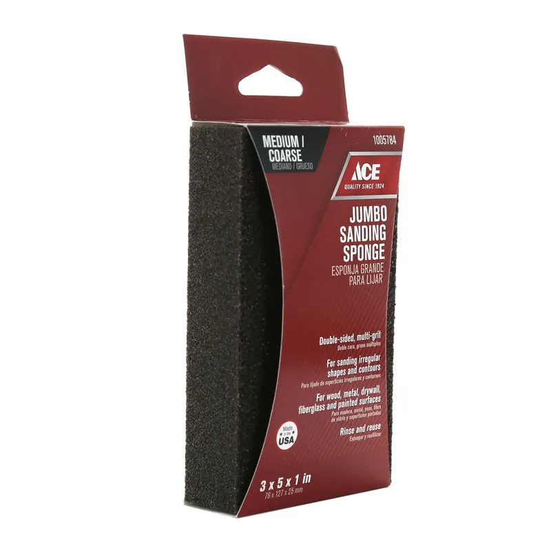 5 In. L X 3 In. W X 1 In. 60/80 Grit Assorted Extra Large Sanding Sponge