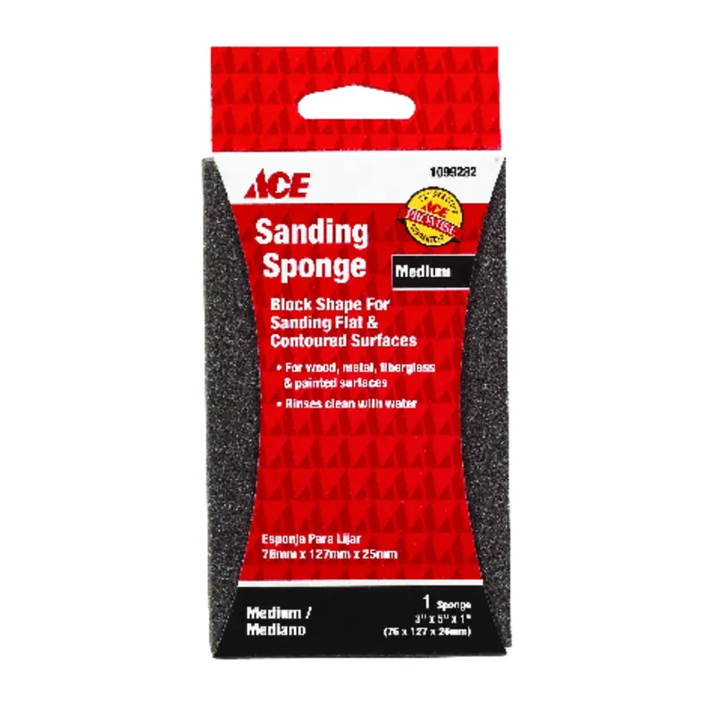 5 In. L X 3 In. W X 1 In. 80 Grit Medium Extra Large Sanding Sponge