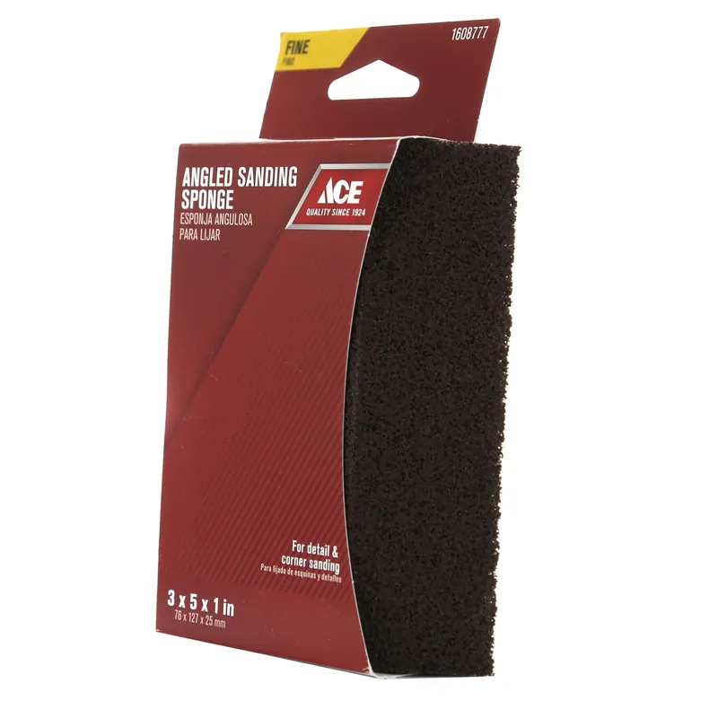 5 In. L X 3 In. W 120 Grit Fine Sanding Sponge For Wood, Metal, And More