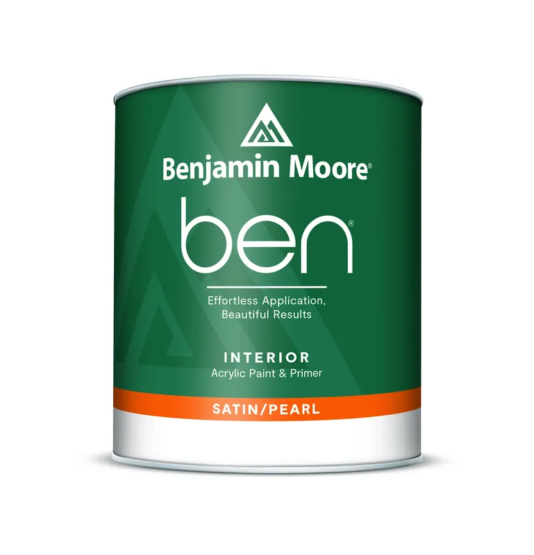 Ben Satin Pearl White Interior Paint And Primer 1 Quart