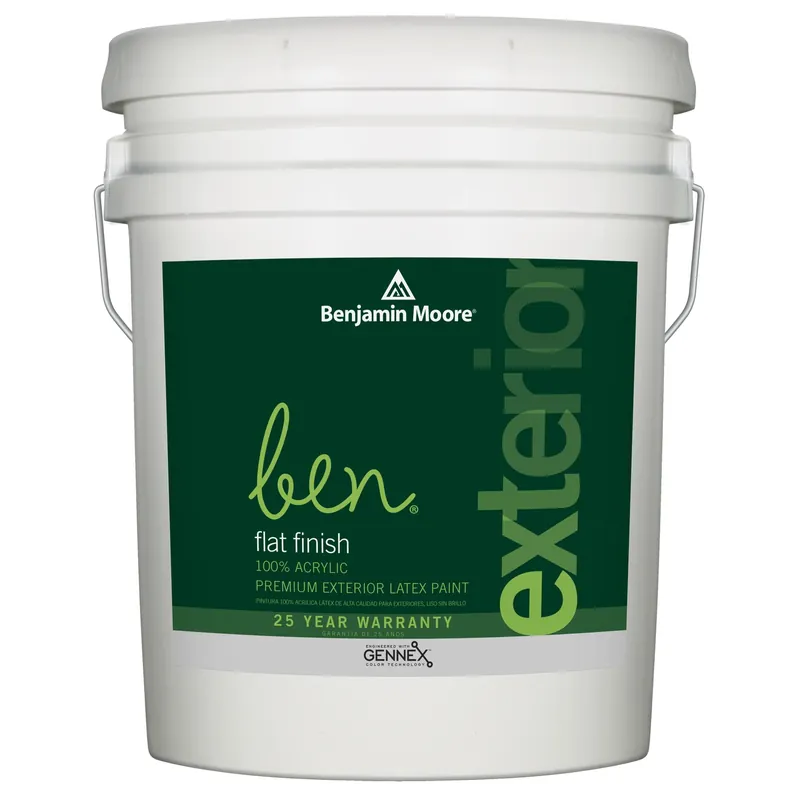 Ben Flat Tintable Base 2 Exterior Paint 5 Gallon - Premium Quality