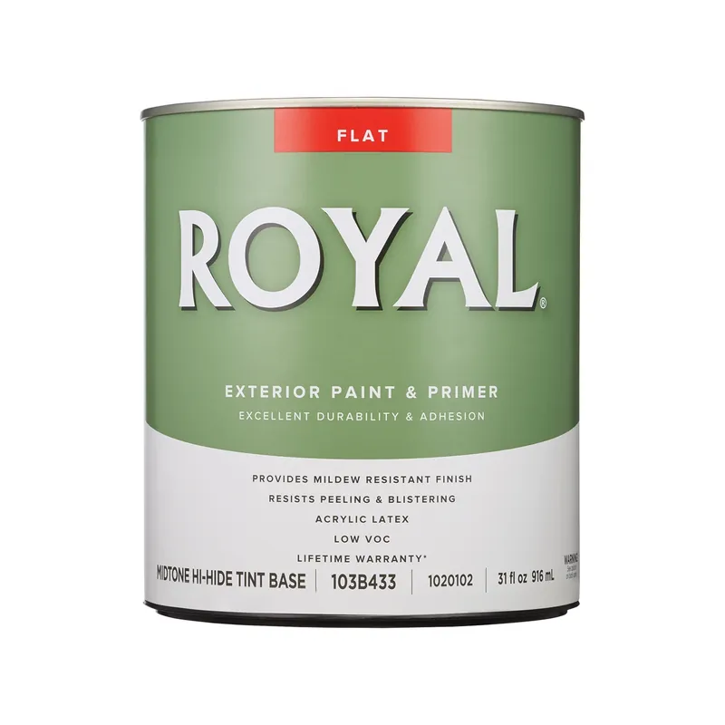 Royal Flat Mid-tone Base Acrylic Latex Exterior Paint And Primer 1 Quart