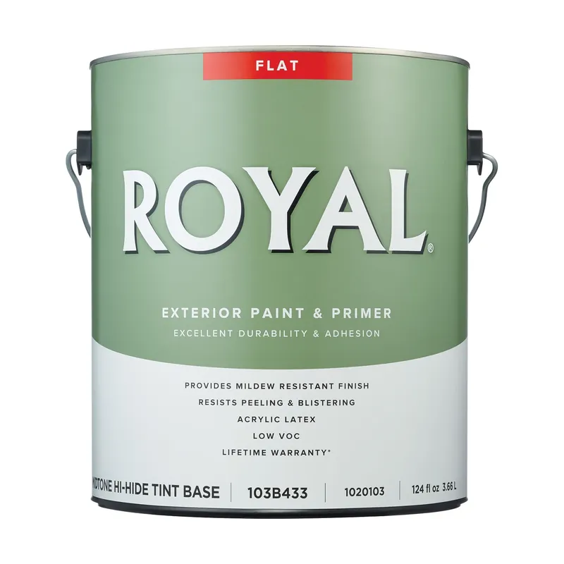 Royal Flat Tint Base Mid-tone Exterior Paint 1 Gallon For All Surfaces
