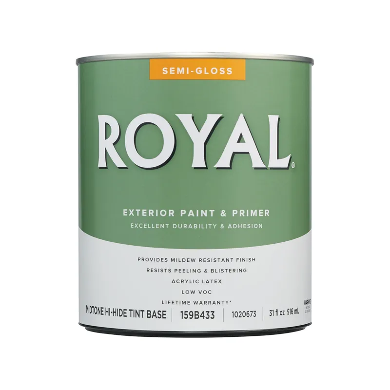 Royal Semi-gloss Mid-tone Base Paint + Primer For Exterior Surfaces 1 Quart