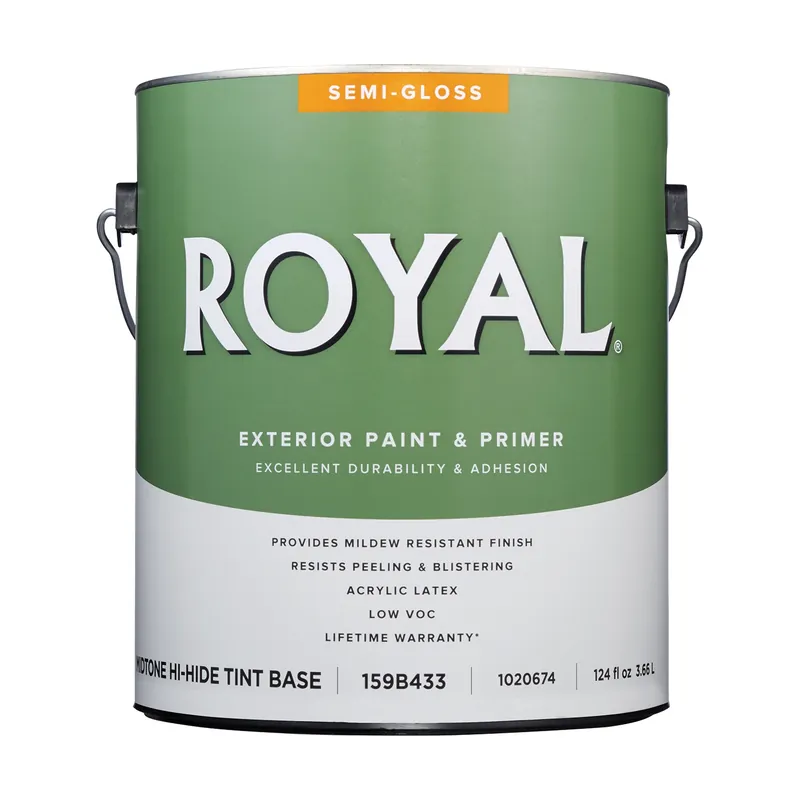 Royal Semi-gloss Tint Base Mid-tone Exterior Paint 1 Gallon For All Surfaces