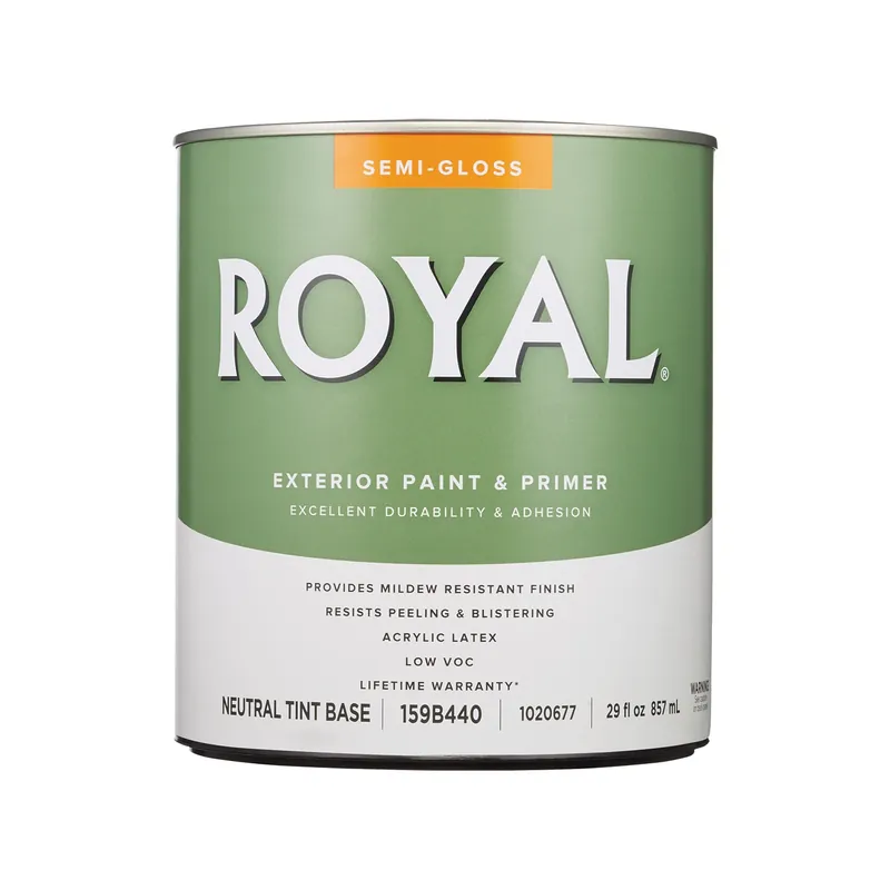 Royal Semi-gloss Neutral Base Acrylic Latex Exterior Paint + Primer 1 Quart