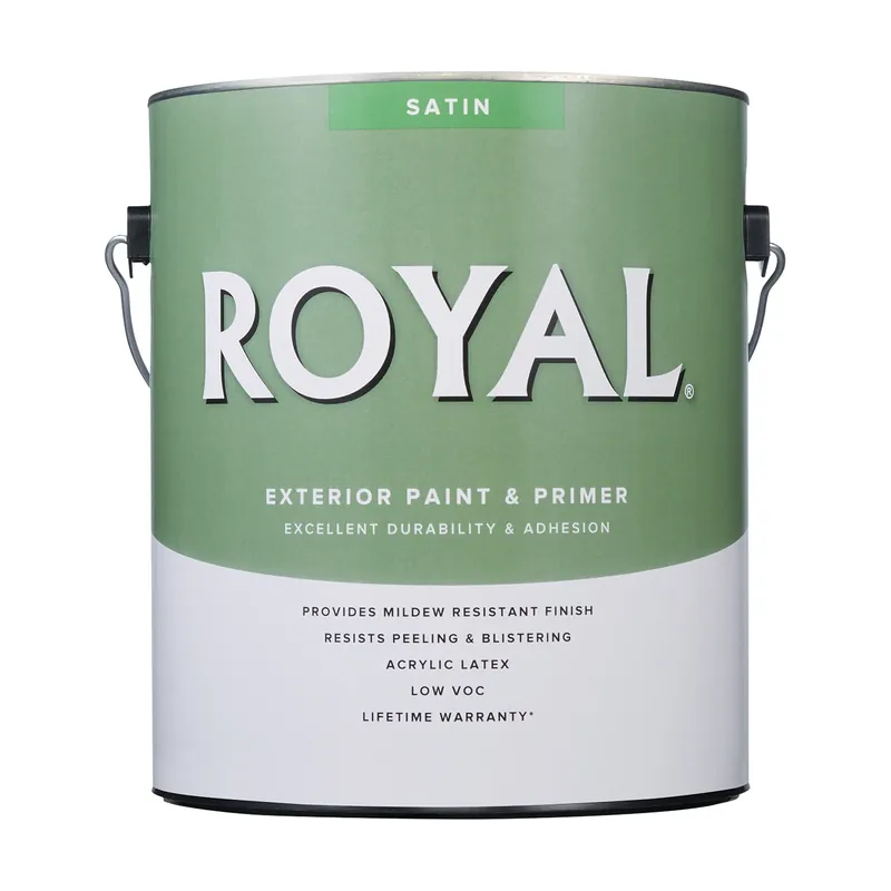 Royal Satin High Hiding White Exterior Paint 1 Gallon - Acrylic Latex