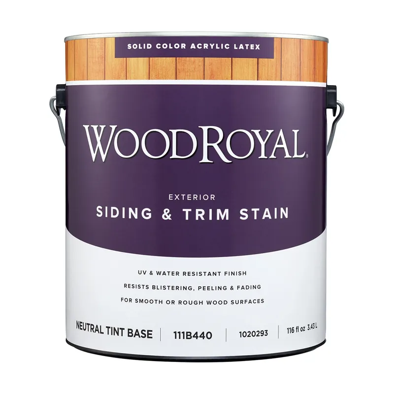 Wood Royal Solid Tintable Flat Acrylic Latex Siding And Trim Stain 1 Gallon