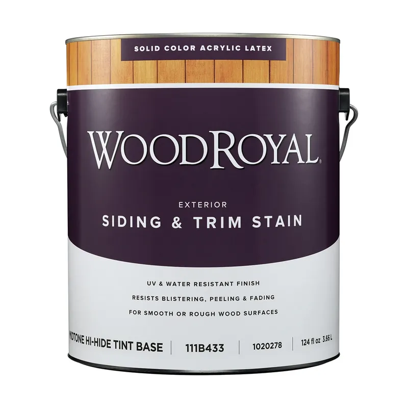 Wood Royal Solid Tintable Flat Midtone Hi Hide Base Acrylic Latex Siding/trim Stain 1 Gallon