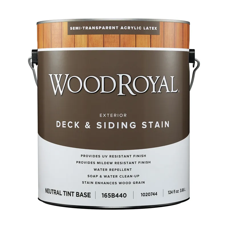 Woodroyal Semi-transparent Tintable Neutral Base Acrylic Latex Deck And Siding Stain 1 Gallon