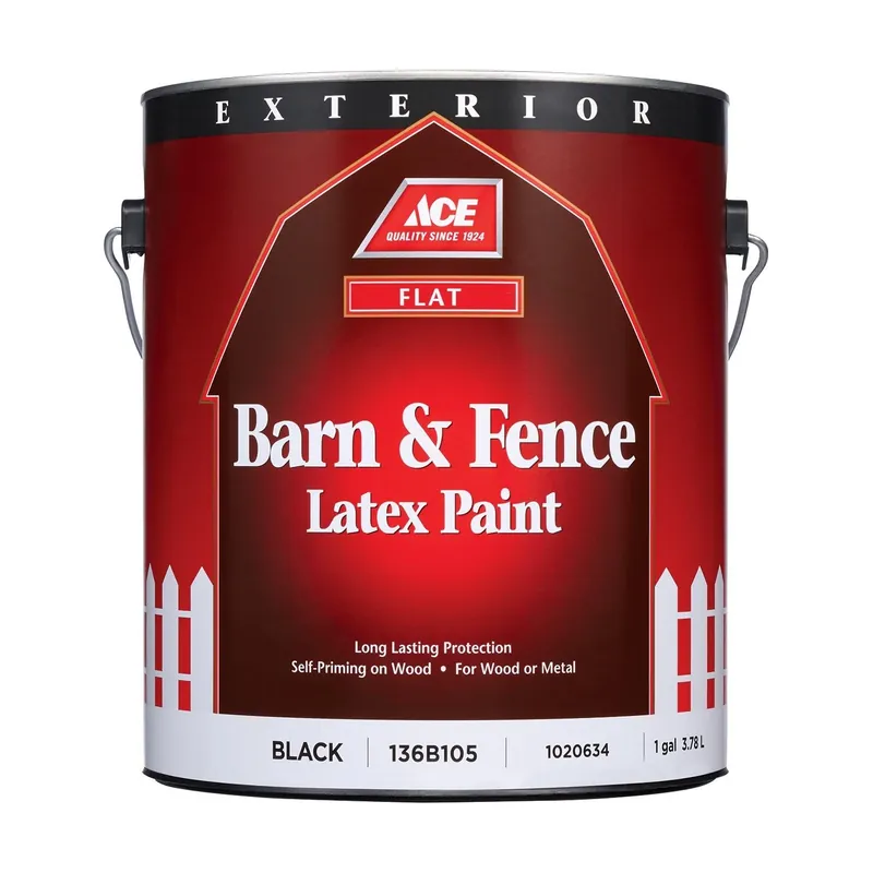 Ace Flat Black Barn And Fence Paint Exterior 1 Gallon