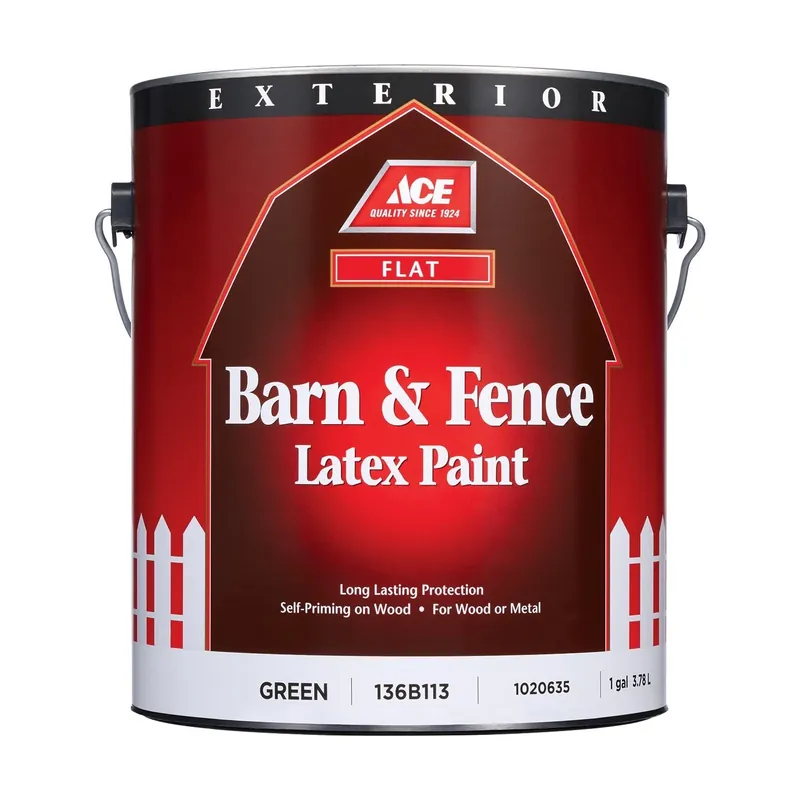Ace Flat Green Barn And Fence Exterior Paint 1 Gallon