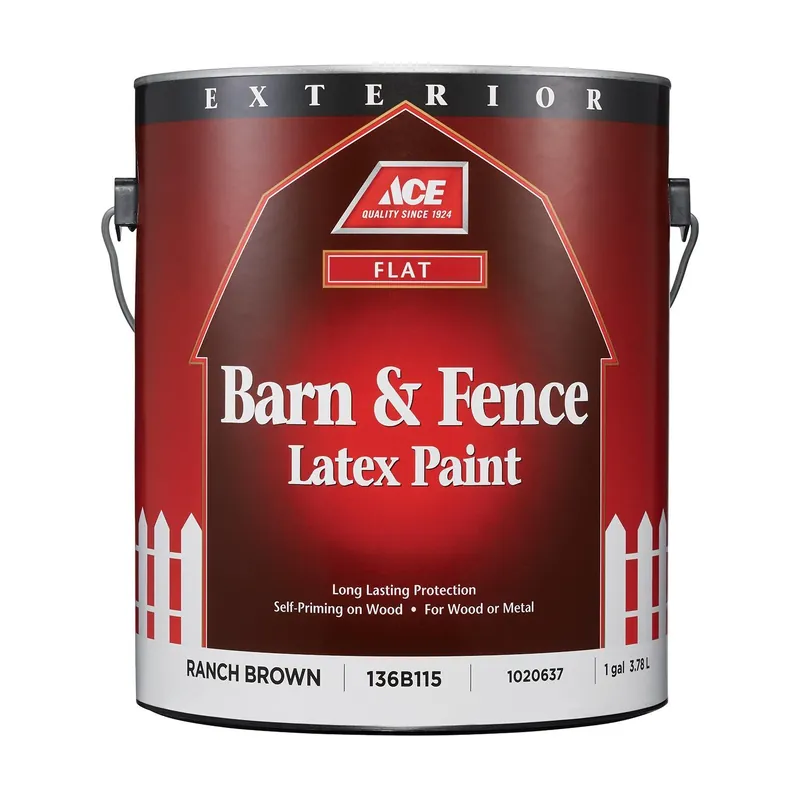 Ace Flat Ranch Brown Barn And Fence Paint Exterior 1 Gallon