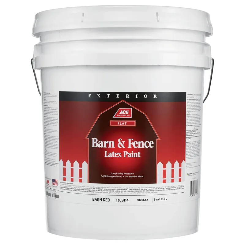 Ace Flat Barn Red Exterior Barn And Fence Paint 5 Gallon