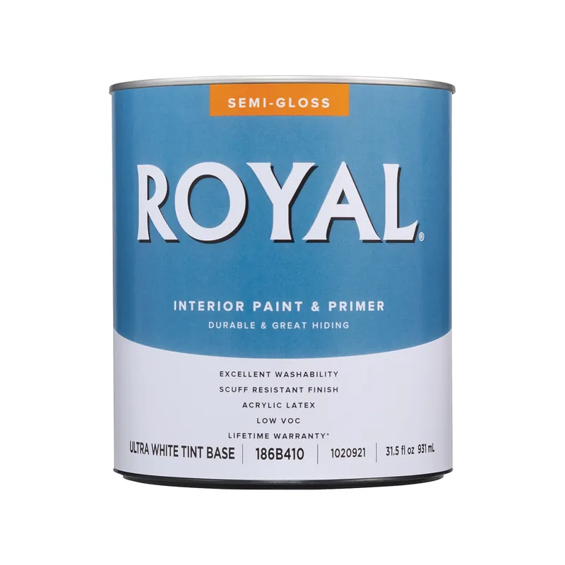 Royal Semi-gloss Ultra White Acrylic Latex Interior Paint 1 Quart
