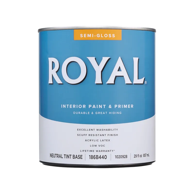 Royal Semi-gloss Neutral Base Interior Paint 1 Quart - Tintable Acrylic Latex