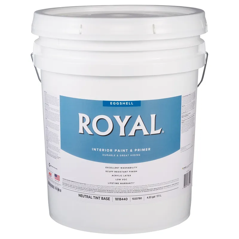 Royal Eggshell Tint Base Neutral Base Interior Paint 5 Gallon