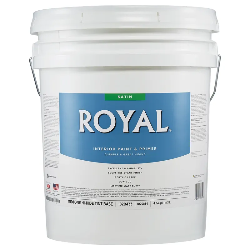 Royal Satin Mid-tone Base Paint And Primer Interior 5 Gallon For Walls And Trim