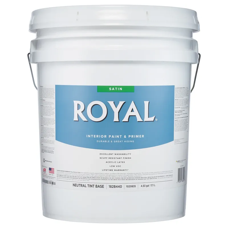 Royal Satin Neutral Base Acrylic Latex Interior Paint And Primer 5 Gallon