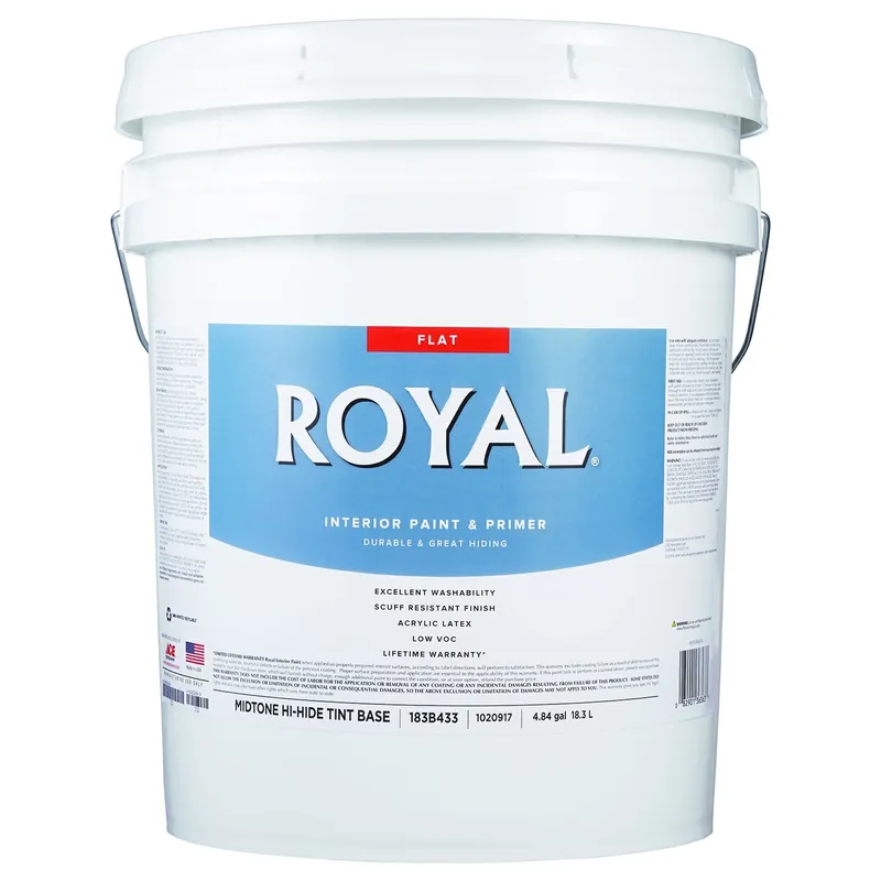 Royal Flat Mid-tone Base Paint Interior 5 Gallon - High-hide Acrylic Latex