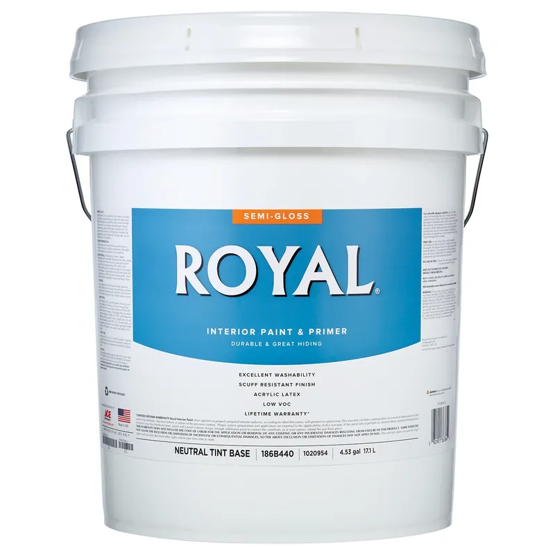 Royal Semi-gloss Neutral Base Acrylic Latex Interior Paint 5 Gallon