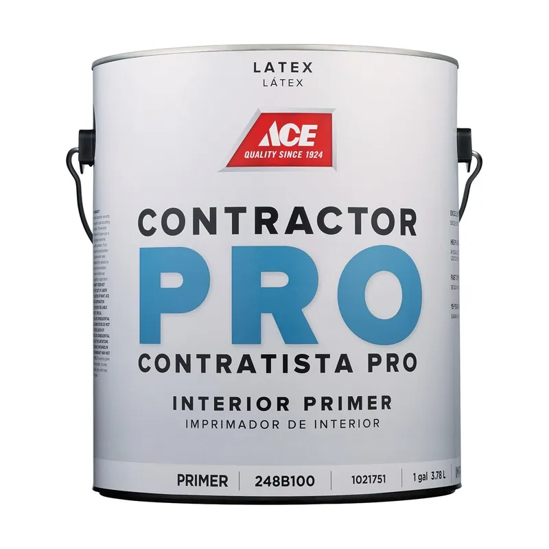 Ace Contractor Pro White Flat Latex Primer 1 Gallon For Interior Use