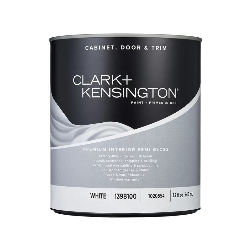 Semi-gloss White Cabinet, Door & Trim Paint Interior 1 Quart