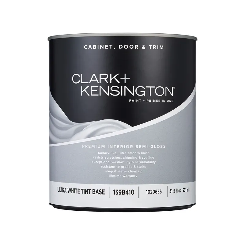 Semi-gloss Tint Base Ultra White Cabinet/door/trim Paint 1 Quart