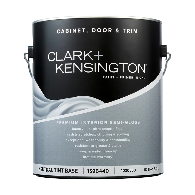 Semi-gloss Tint Base Cabinet, Door & Trim Paint Interior 3.5 Quart