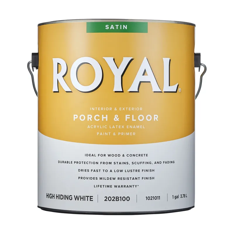 Royal Satin High-hiding White Latex Porch & Floor Paint With Primer 1 Gallon