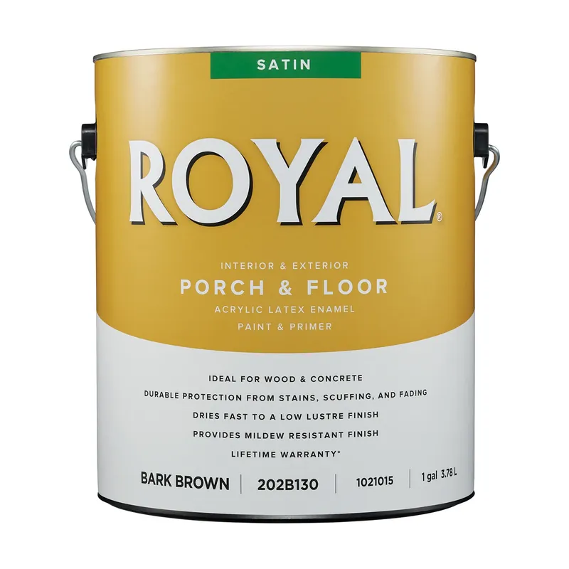 Royal Satin Bark Brown Latex Porch And Floor Paint Primer 1 Gallon Durable Enamel