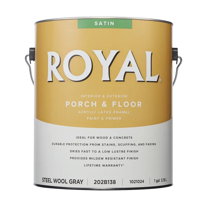 Royal Satin Steel Wool Gray Porch And Floor Paint And Primer 1 Gallon