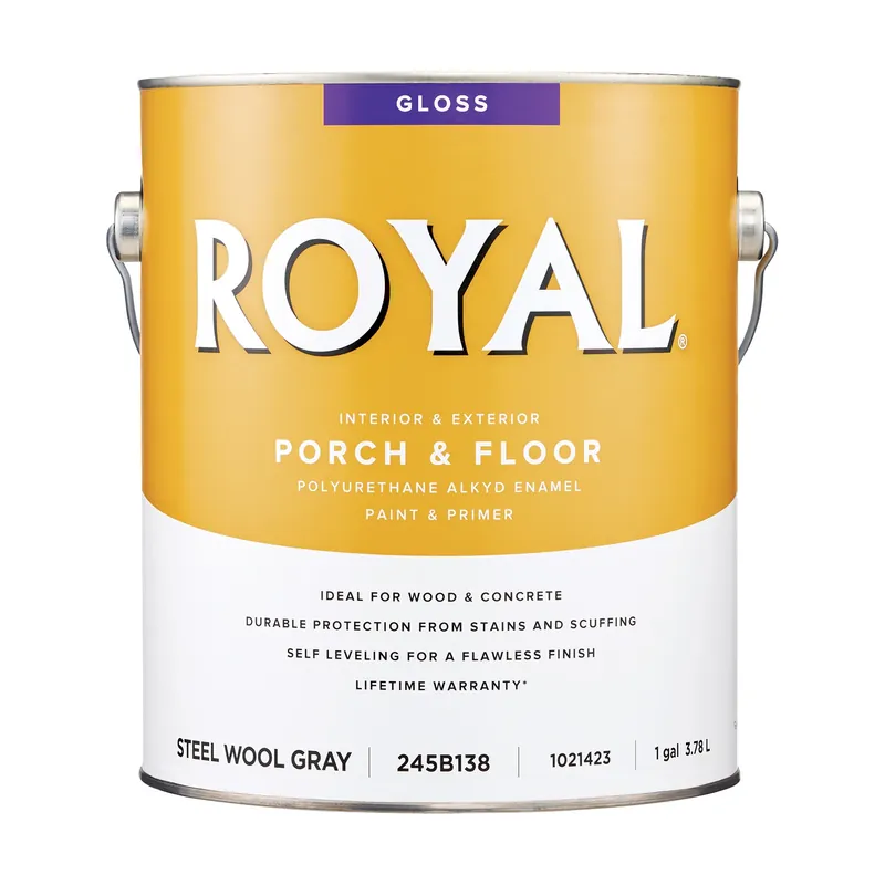 Royal Gloss Steel Wool Gray Porch & Floor Alkyd Enamel Paint & Primer 1 Gallon