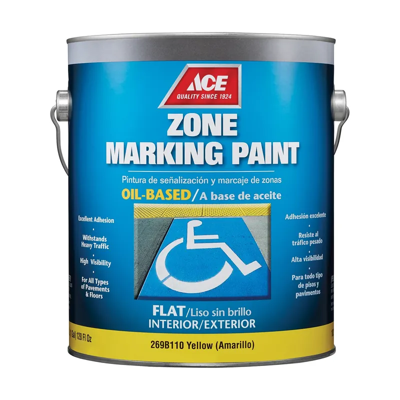 Yellow Zone Marking Paint 1 Gallon For Interior And Exterior Surfaces