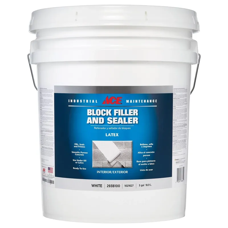 Ace White Latex Block Filler Primer 5 Gallon For Concrete And Cinder Block