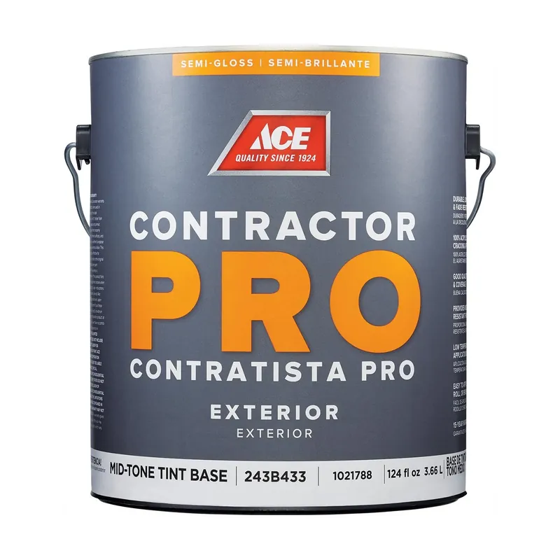 Ace Contractor Pro Semi-gloss Tint Base Exterior Paint 1 Gallon Mid-tone