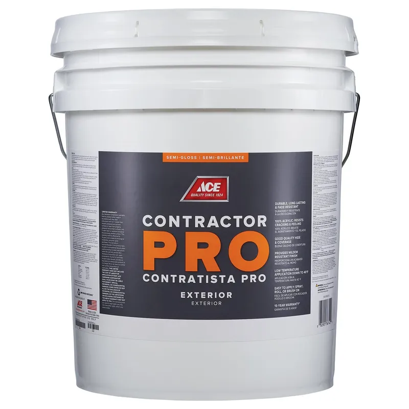 Ace Contractor Pro Semi-gloss Tint Base Exterior Paint 5 Gallon Mid-tone