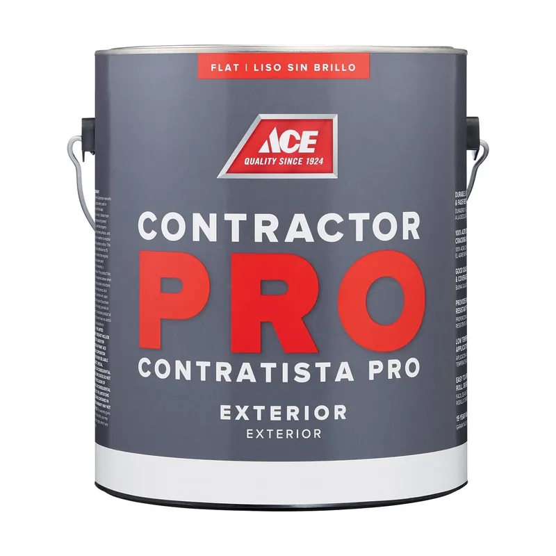 Ace Contractor Pro Flat White Exterior Paint 1 Gallon For Outdoor Use