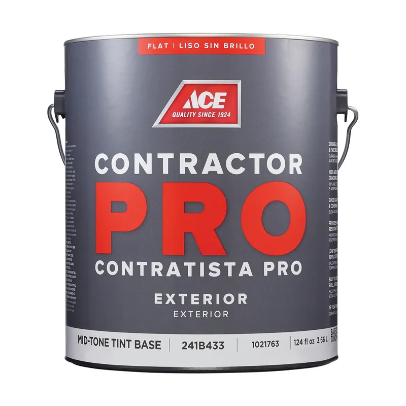 Ace Contractor Pro Flat Tint Base Mid-tone Exterior Paint 1 Gallon
