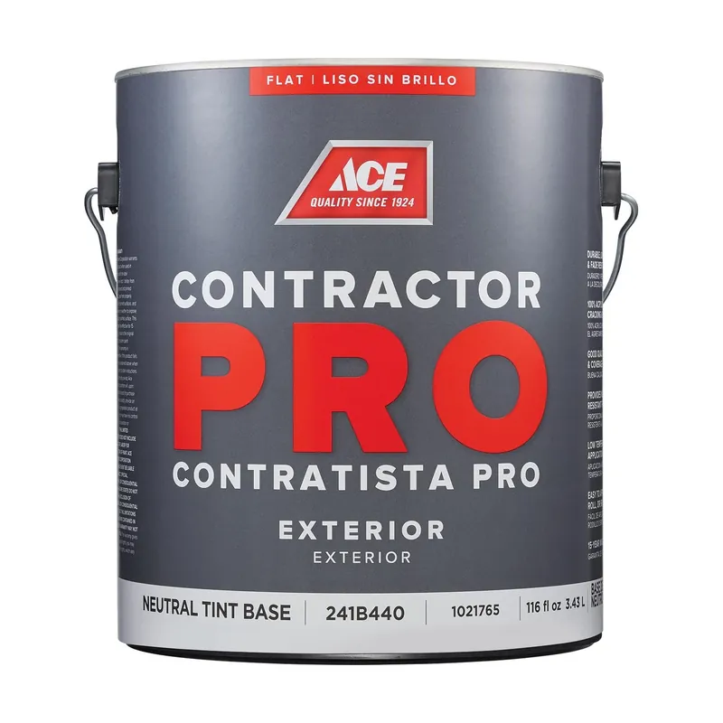 Ace Contractor Pro Flat Tint Base Exterior Paint 1 Gallon Neutral Base