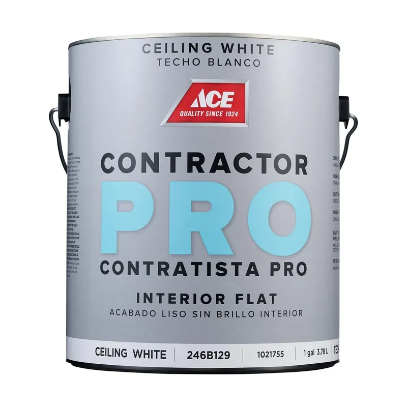 Ace Contractor Pro Flat Bright White Ceiling Paint Interior 1 Gallon