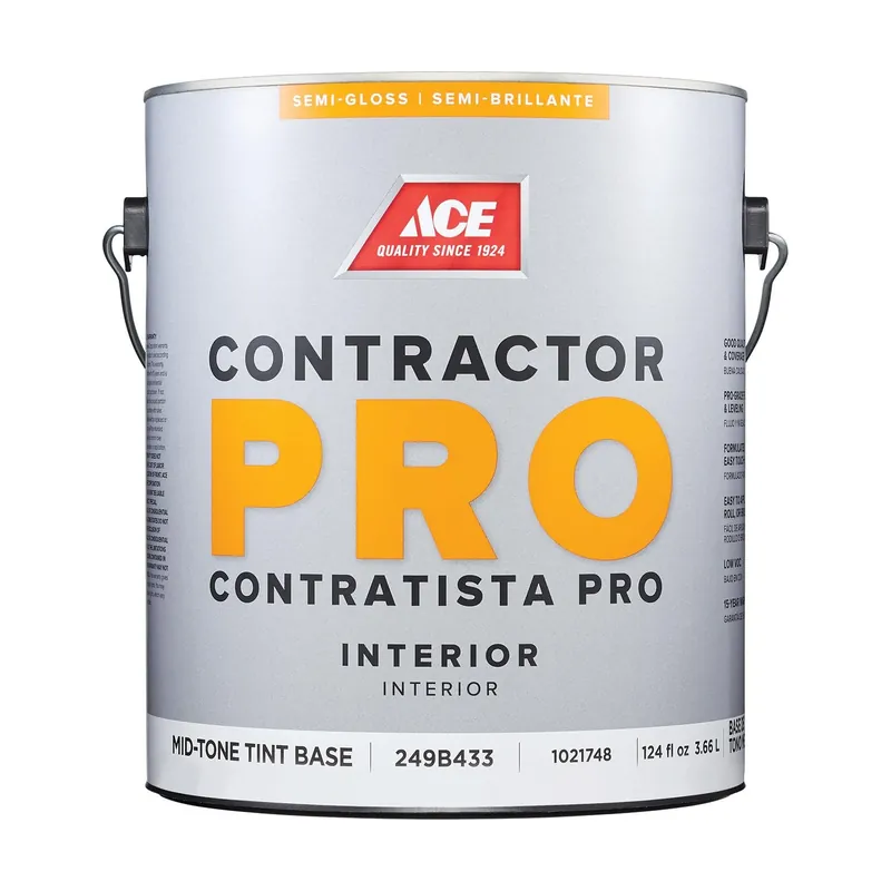 Ace Contractor Pro Semi-gloss Tint Base Mid-tone Latex Paint Interior 1 Gallon