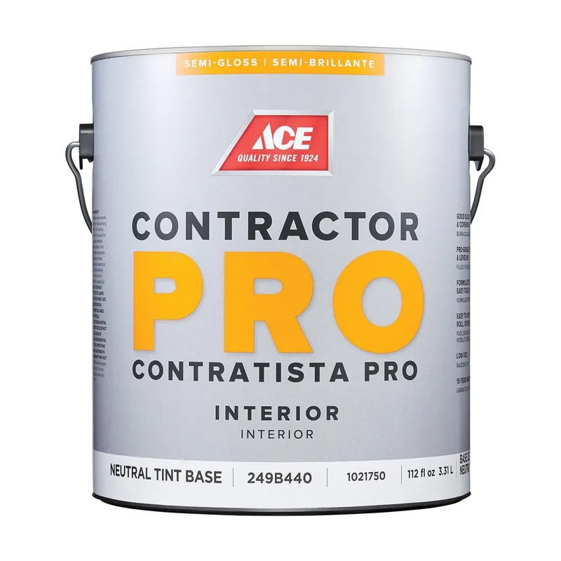 Ace Contractor Pro Semi-gloss Tint Base Latex Paint Interior 1 Gallon