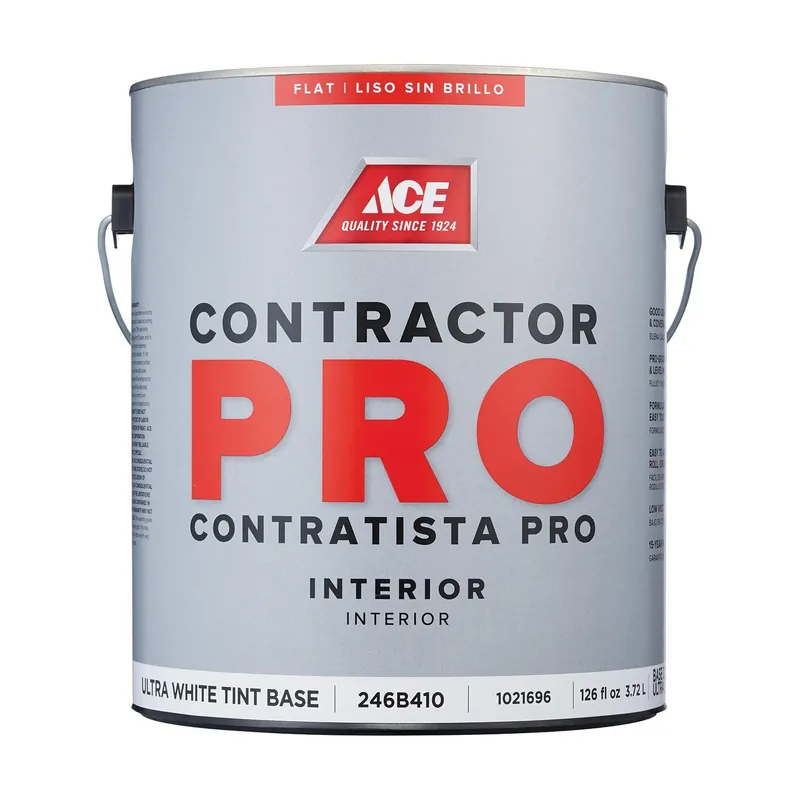 Ace Contractor Pro Flat Tint Base Ultra White Interior Latex Paint 1 Gallon