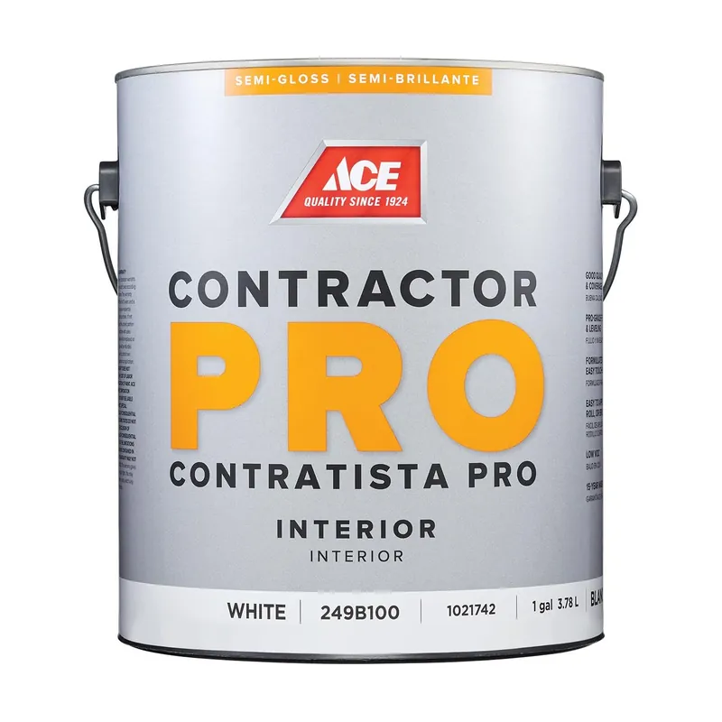 Ace Contractor Pro Semi-gloss White Water-based Interior Paint 1 Gallon